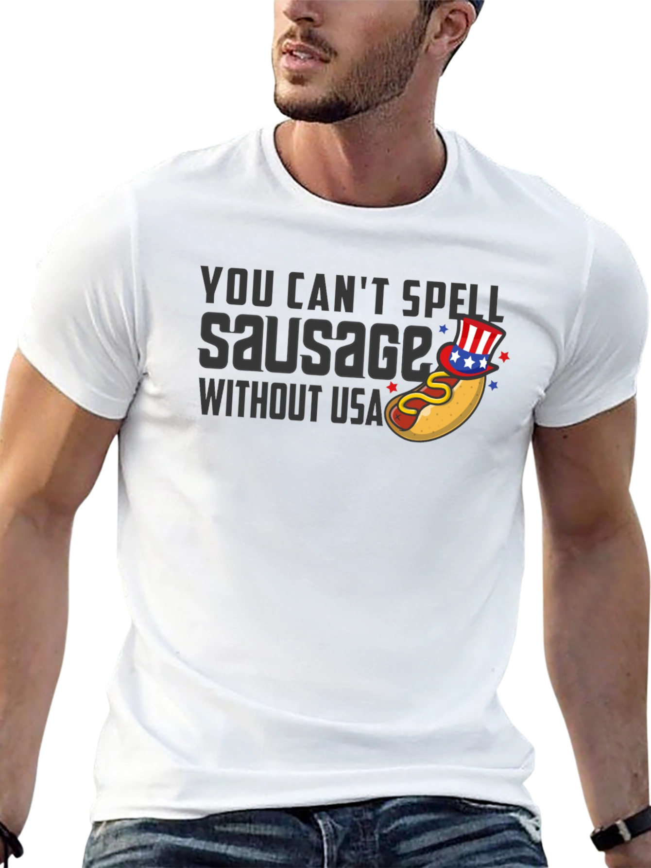 You Cant Spell Sausage Without USA T-Shirt