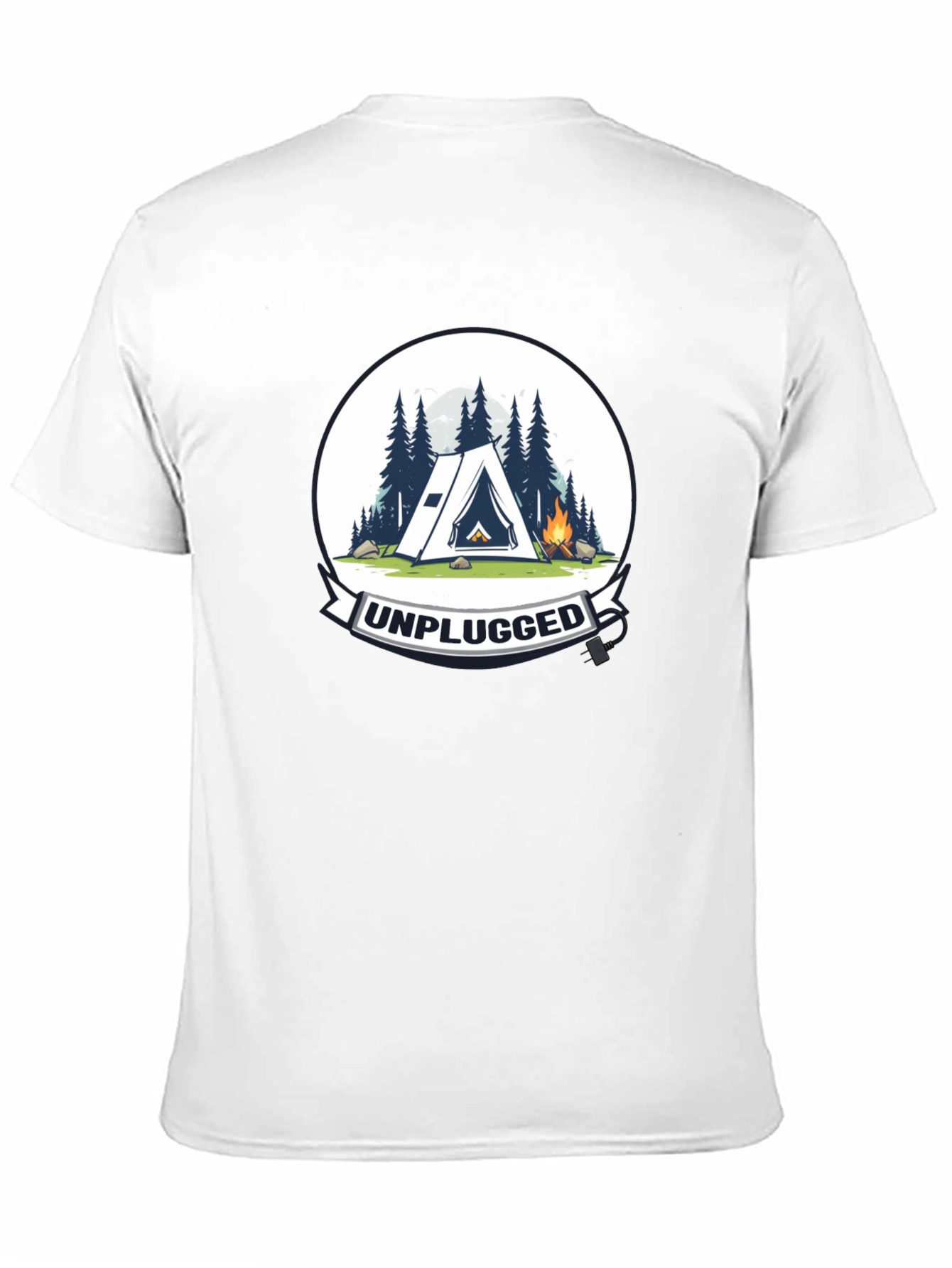 Unplugged Camping Graphic T-Shirt