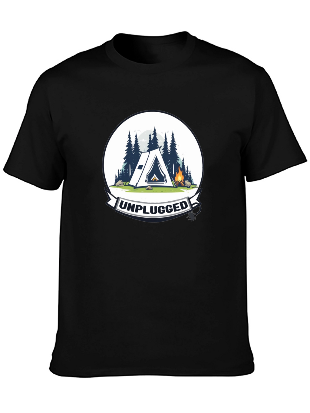 Unplugged Camping Graphic T-Shirt