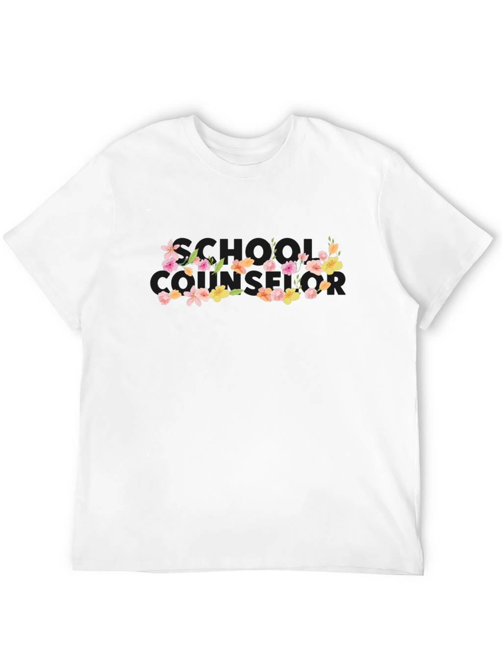 Floral Bonjour T-Shirt - Black