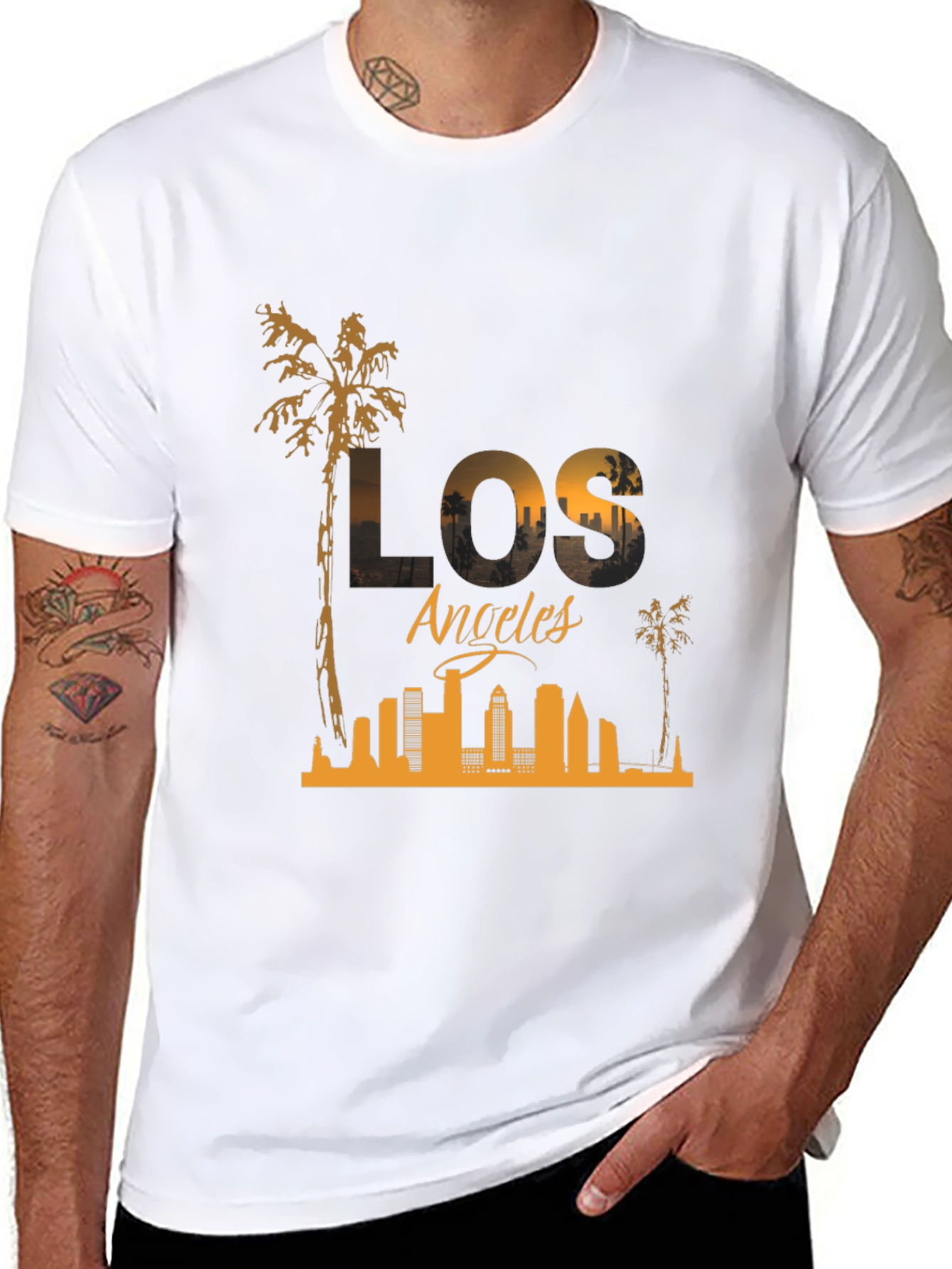 Los Angeles Skyline Graphic T-Shirt