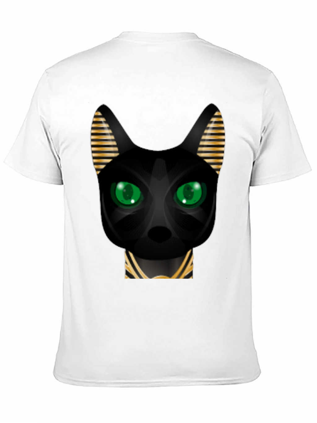 Egyptian Cat Graphic T-Shirt - Black