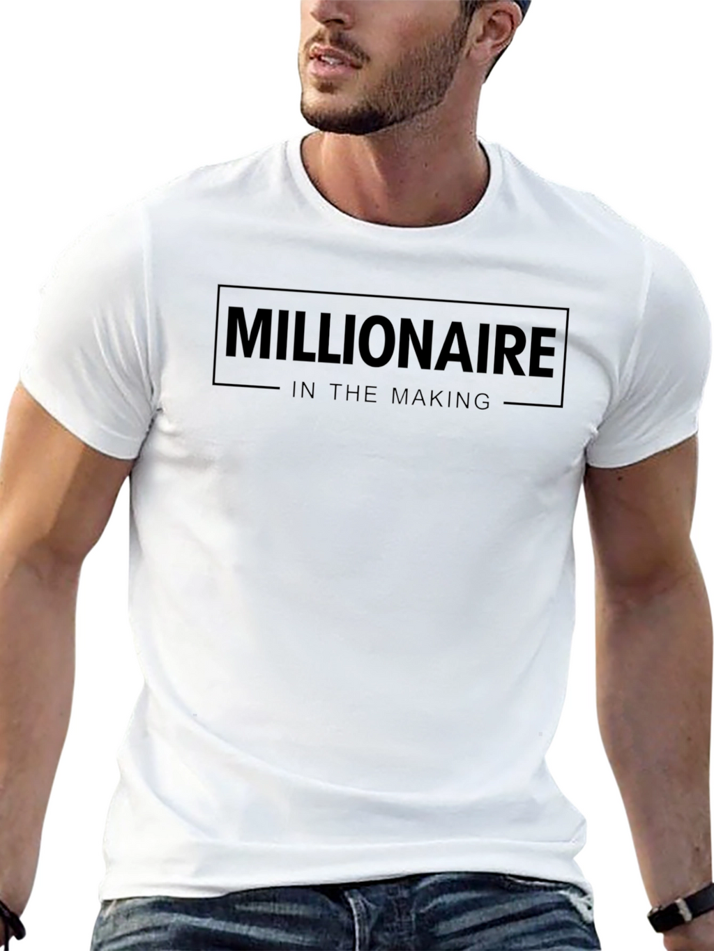 Millionaire In The Making Black Graphic T-Shirt