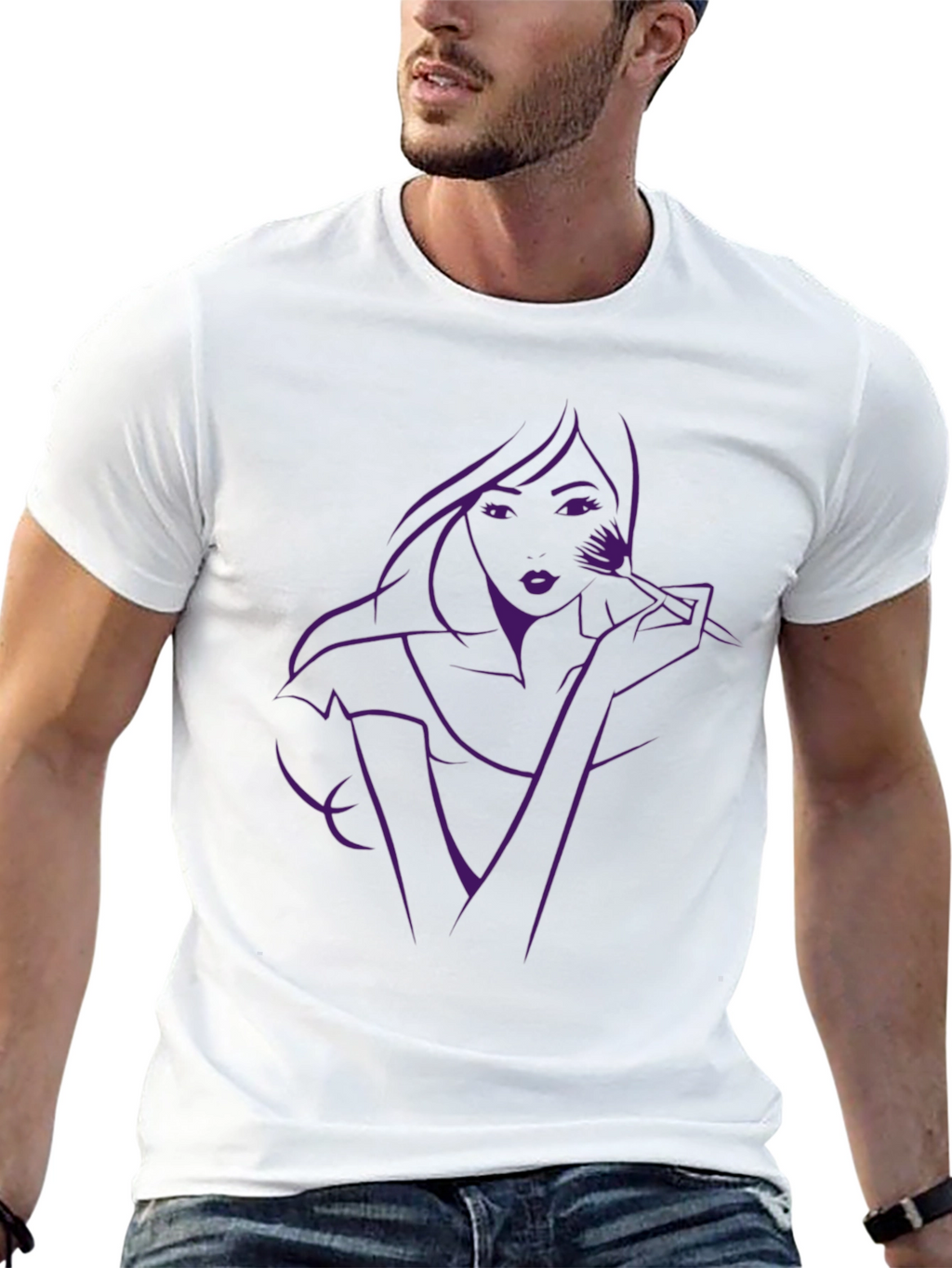 Stylish Graphic Tee - Makeup Artist Design