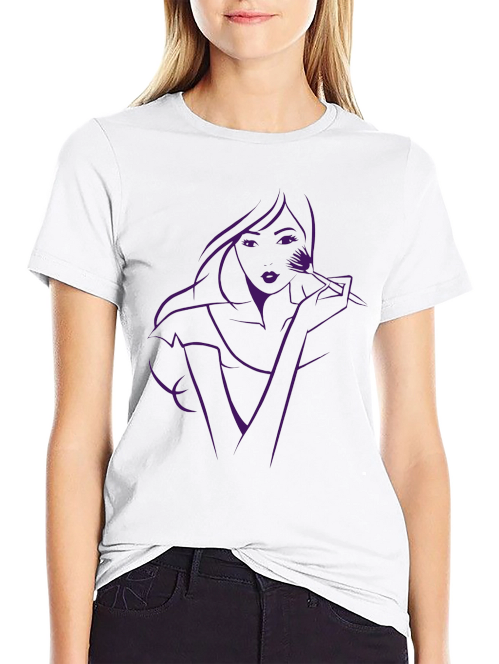 Stylish Graphic Tee - Makeup Artist Design