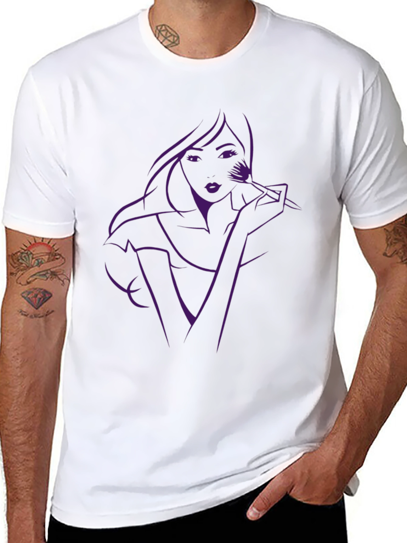 Stylish Graphic Tee - Makeup Artist Design