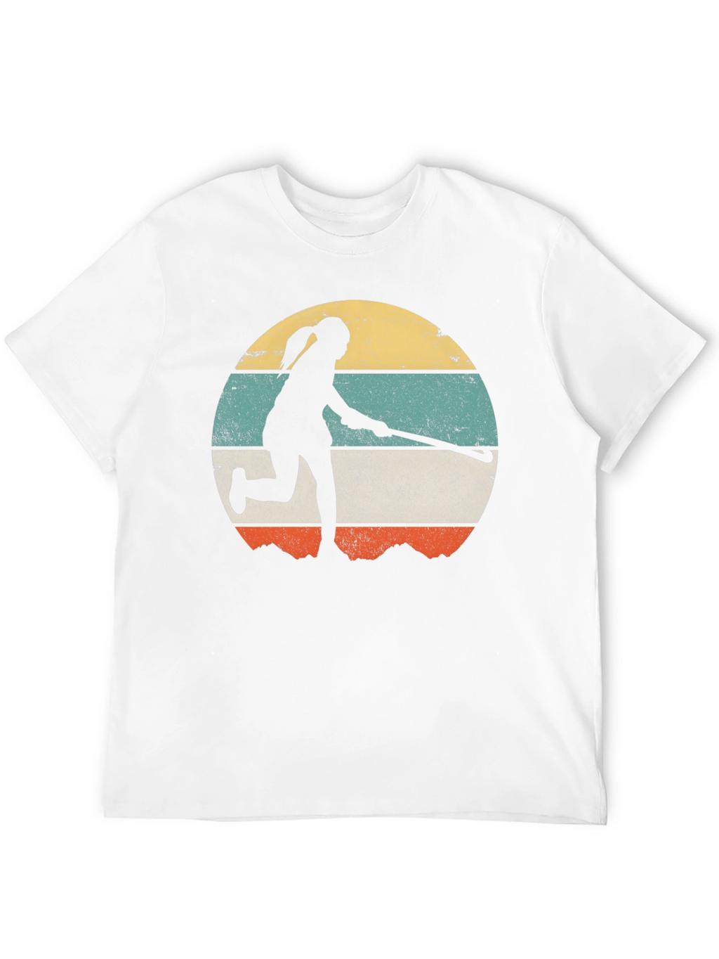 Retro Field Hockey Player Graphic Tee