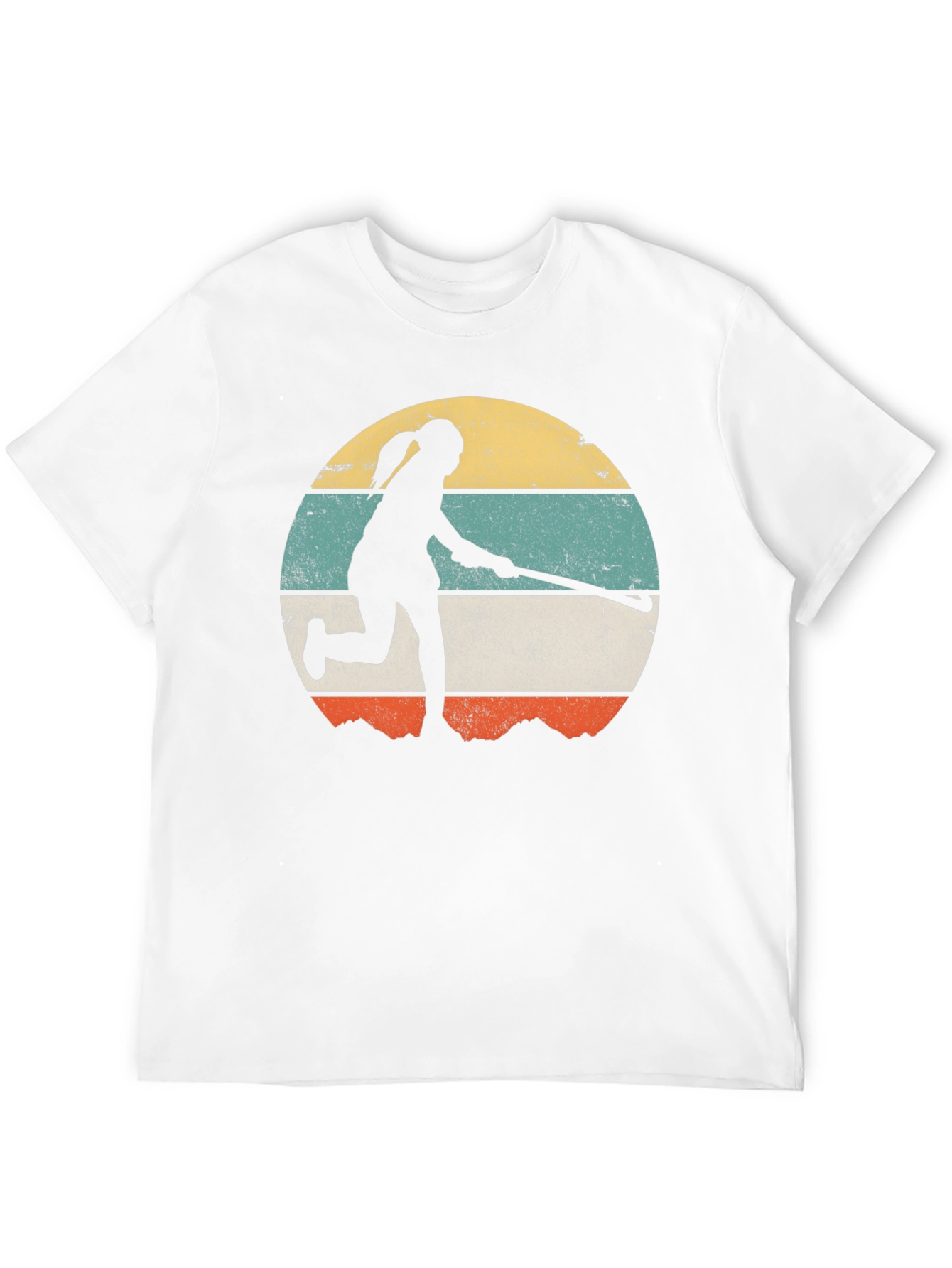 Retro Field Hockey Player Graphic Tee