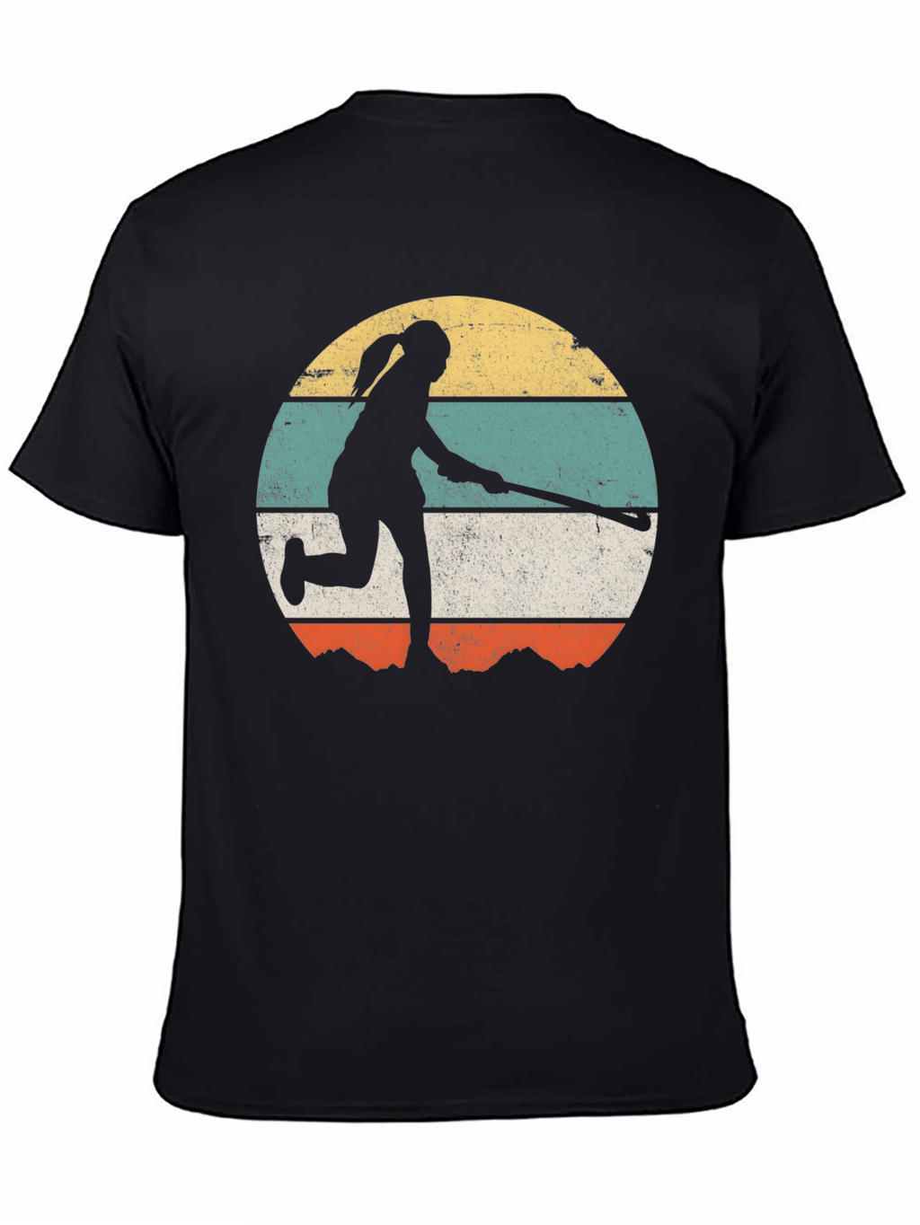 Retro Field Hockey Player Graphic Tee