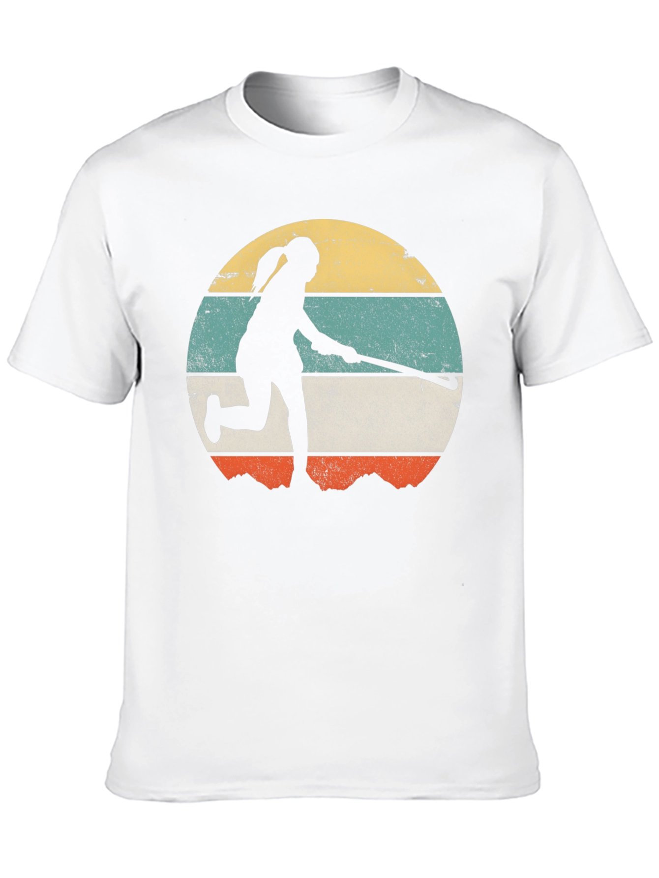 Retro Field Hockey Player Graphic Tee