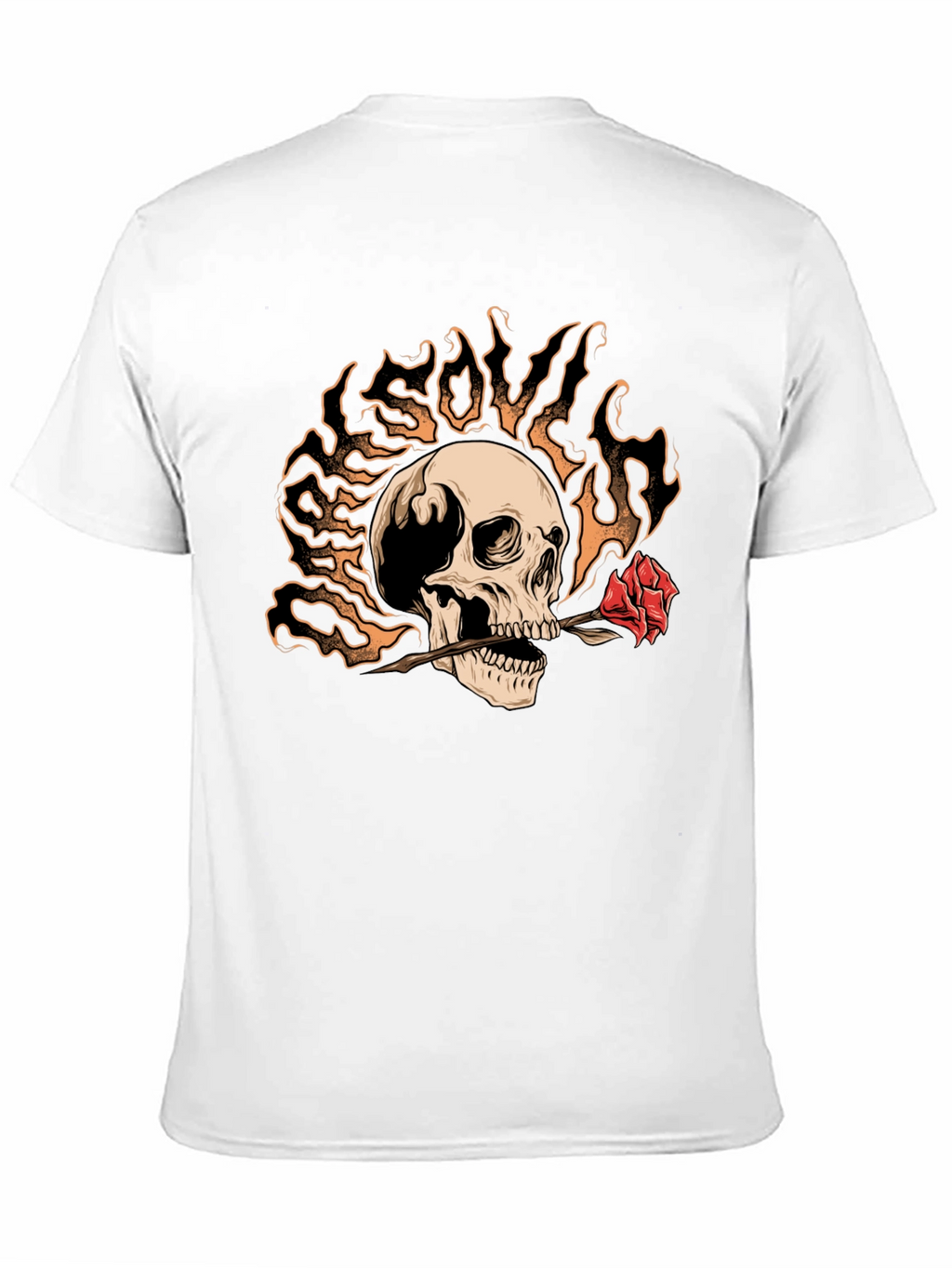 Skull & Rose Graphic Tee - Edgy Style
