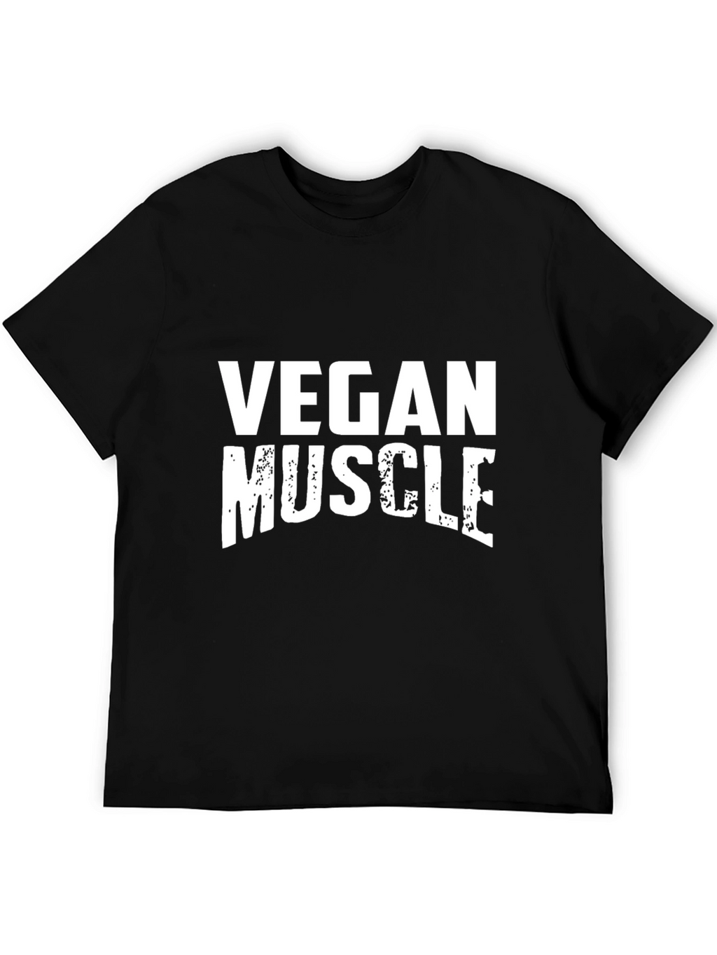 Vegan Muscle T-Shirt - Black Graphic Tee