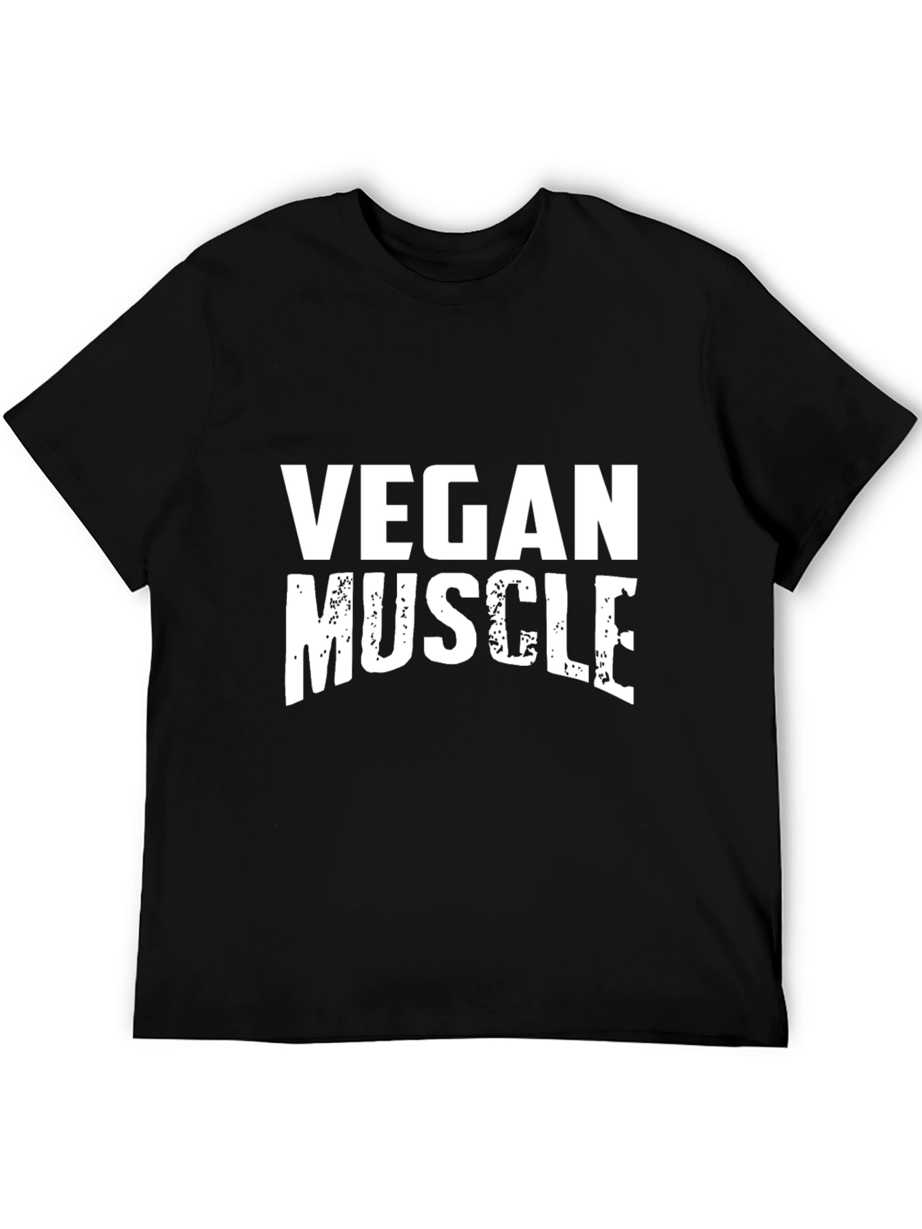 Vegan Muscle T-Shirt - Black Graphic Tee