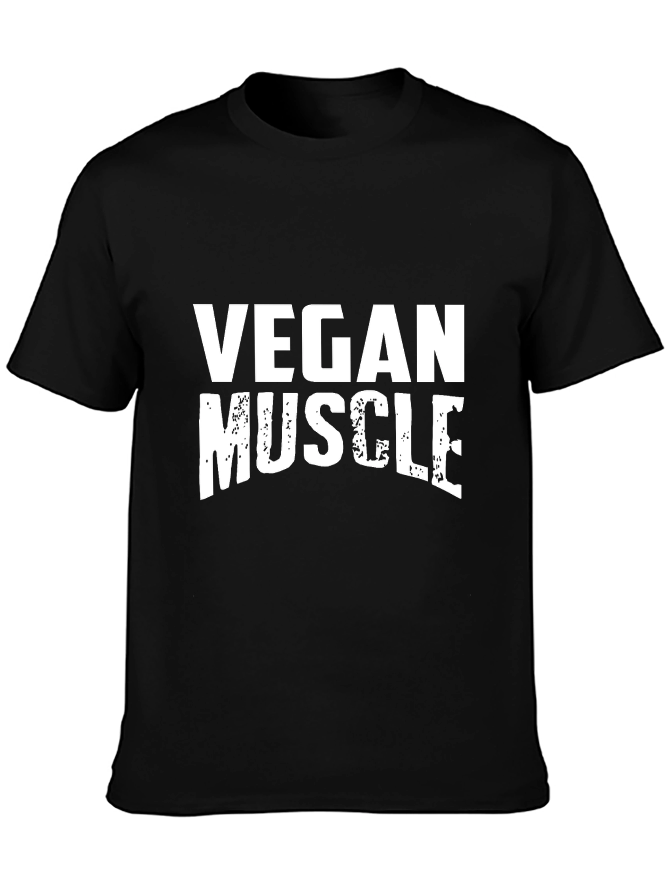 Vegan Muscle T-Shirt - Black Graphic Tee
