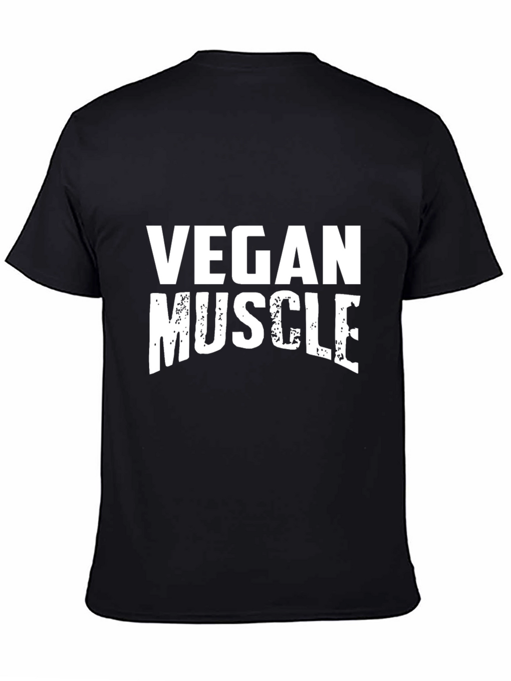 Vegan Muscle T-Shirt - Black Graphic Tee