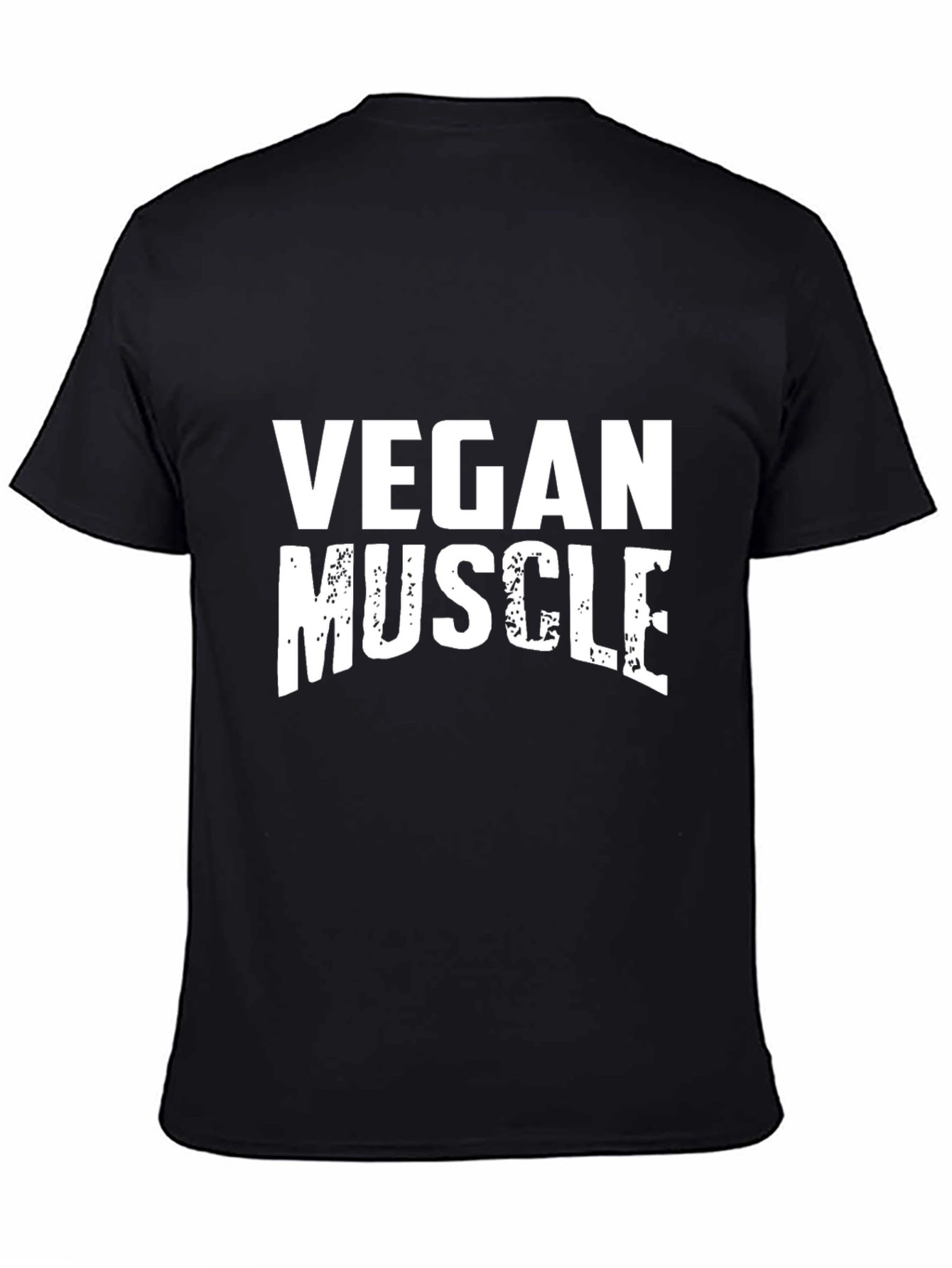 Vegan Muscle T-Shirt - Black Graphic Tee