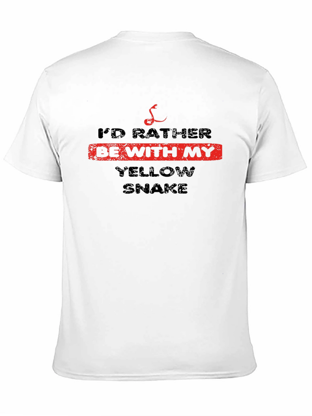 Id Rather Be With My Yellow Snake Graphic T-Shirt