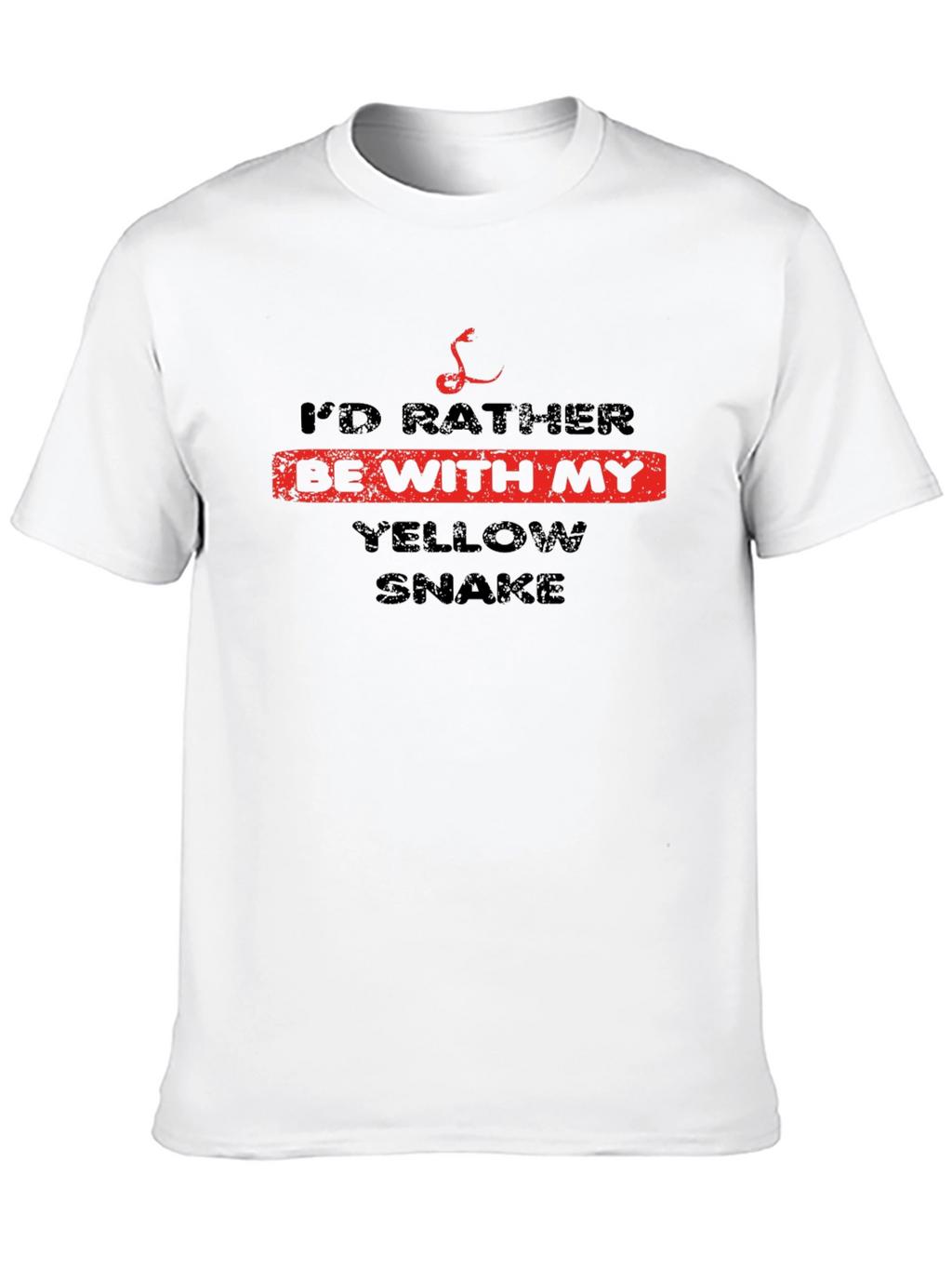 Id Rather Be With My Yellow Snake Graphic T-Shirt