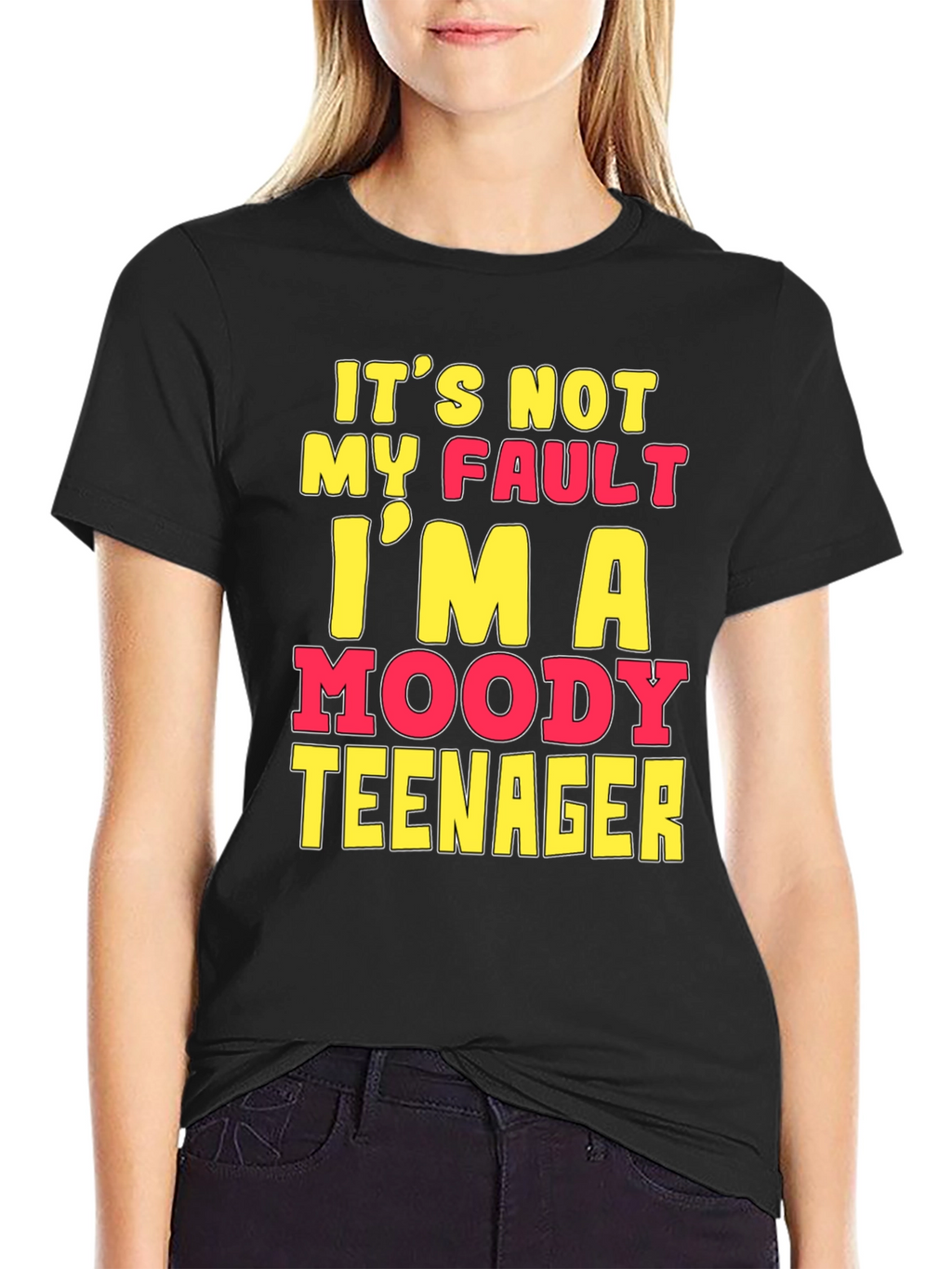 Moody Teenager Graphic T-Shirt - Funny Sarcastic Tee