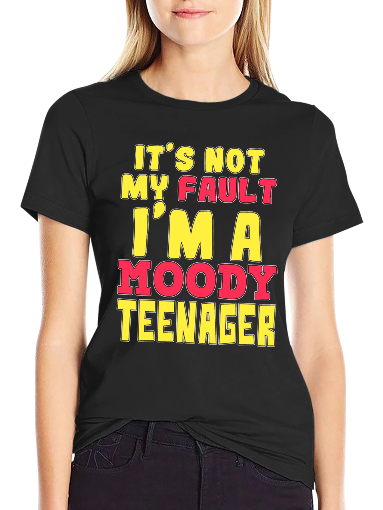 Moody Teenager Graphic T-Shirt - Funny Sarcastic Tee