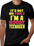 Moody Teenager Graphic T-Shirt - Funny Sarcastic Tee