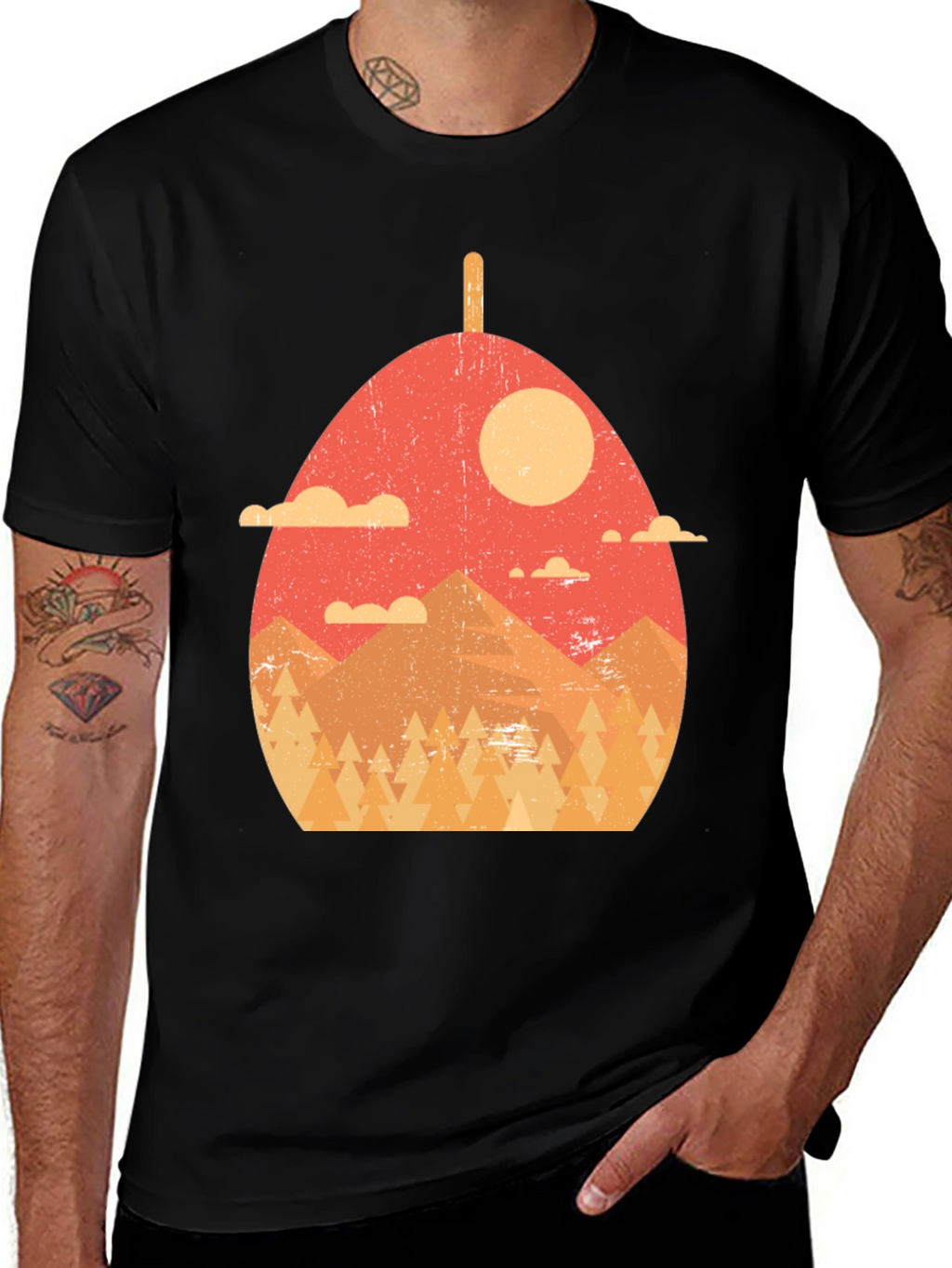 Retro Mountainscape Graphic Tee - Nature Lovers Shirt