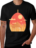 Retro Mountainscape Graphic Tee - Nature Lovers Shirt