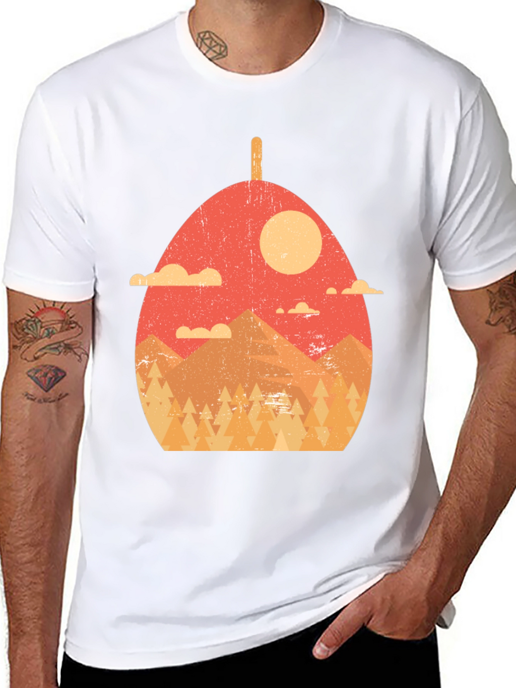 Retro Mountainscape Graphic Tee - Nature Lovers Shirt