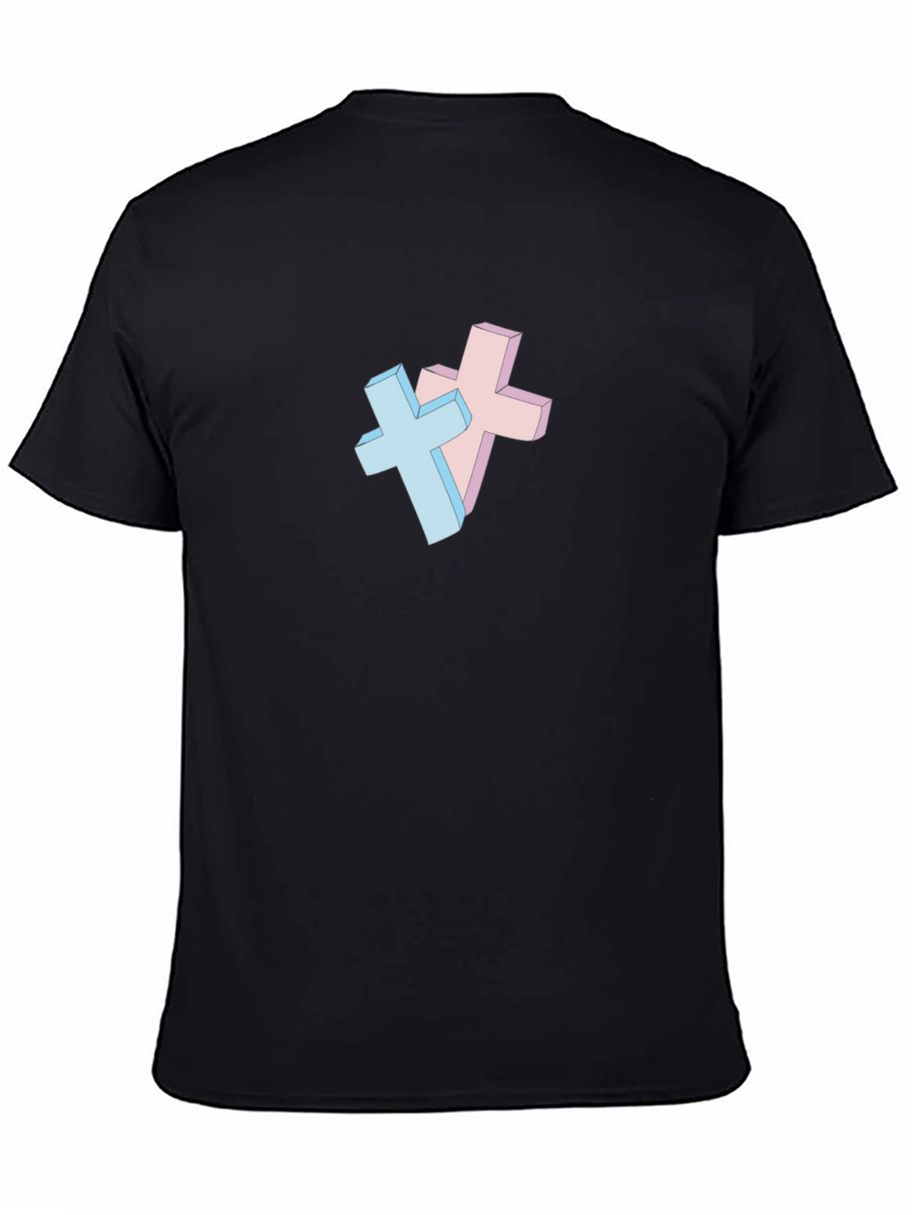 Pastel Cross Graphic T-Shirt