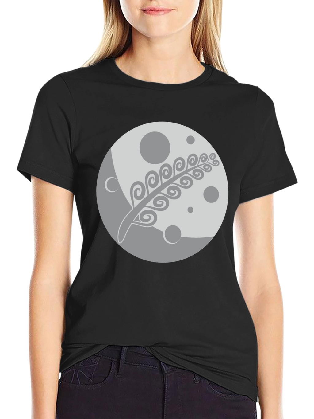 Moon & Fern Graphic Black T-Shirt