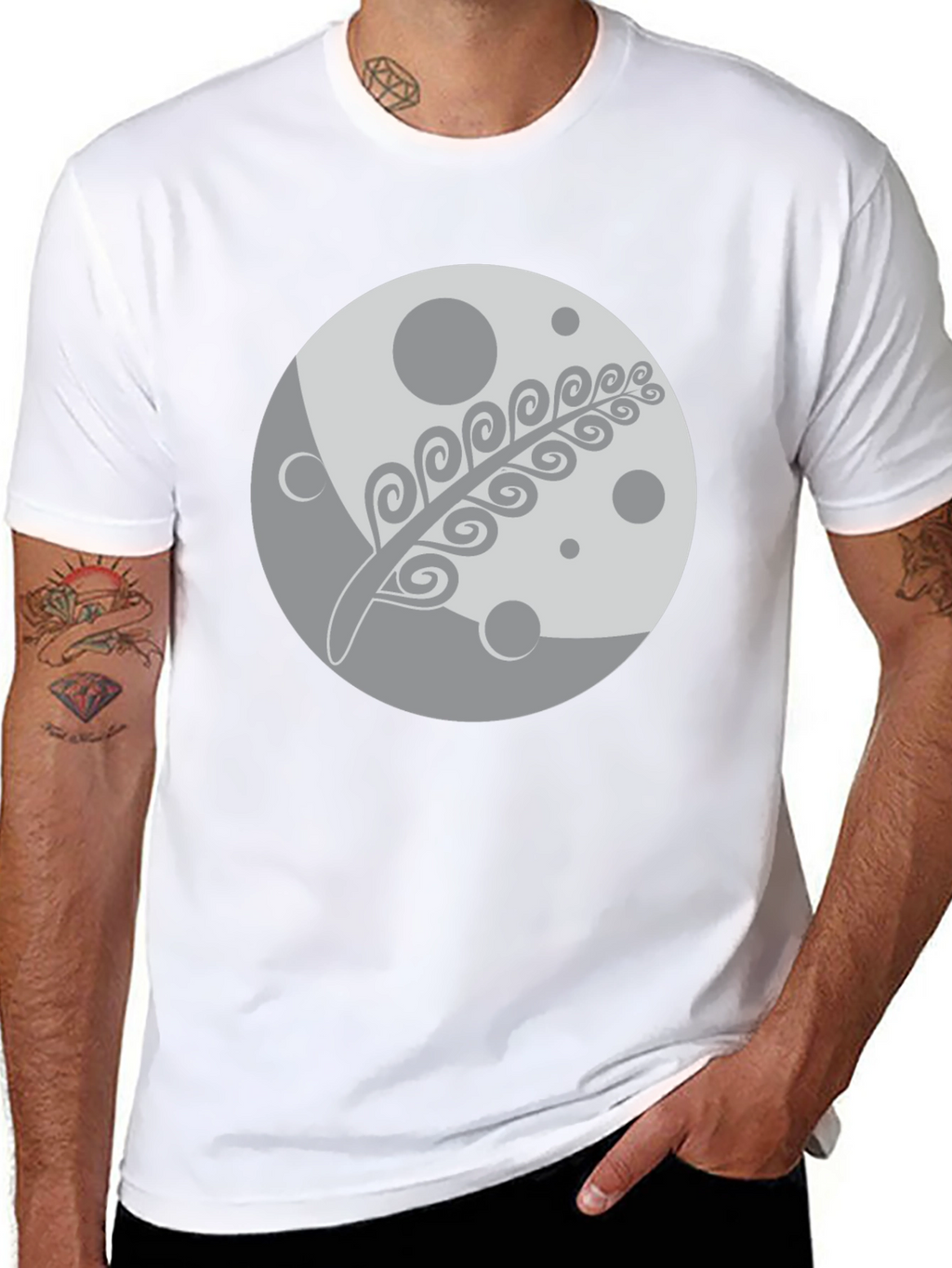 Moon & Fern Graphic Black T-Shirt