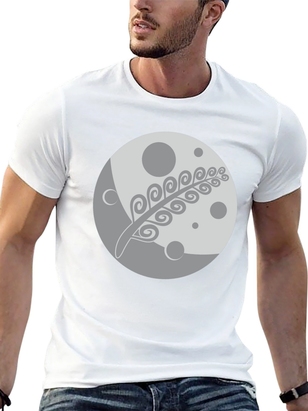 Moon & Fern Graphic Black T-Shirt