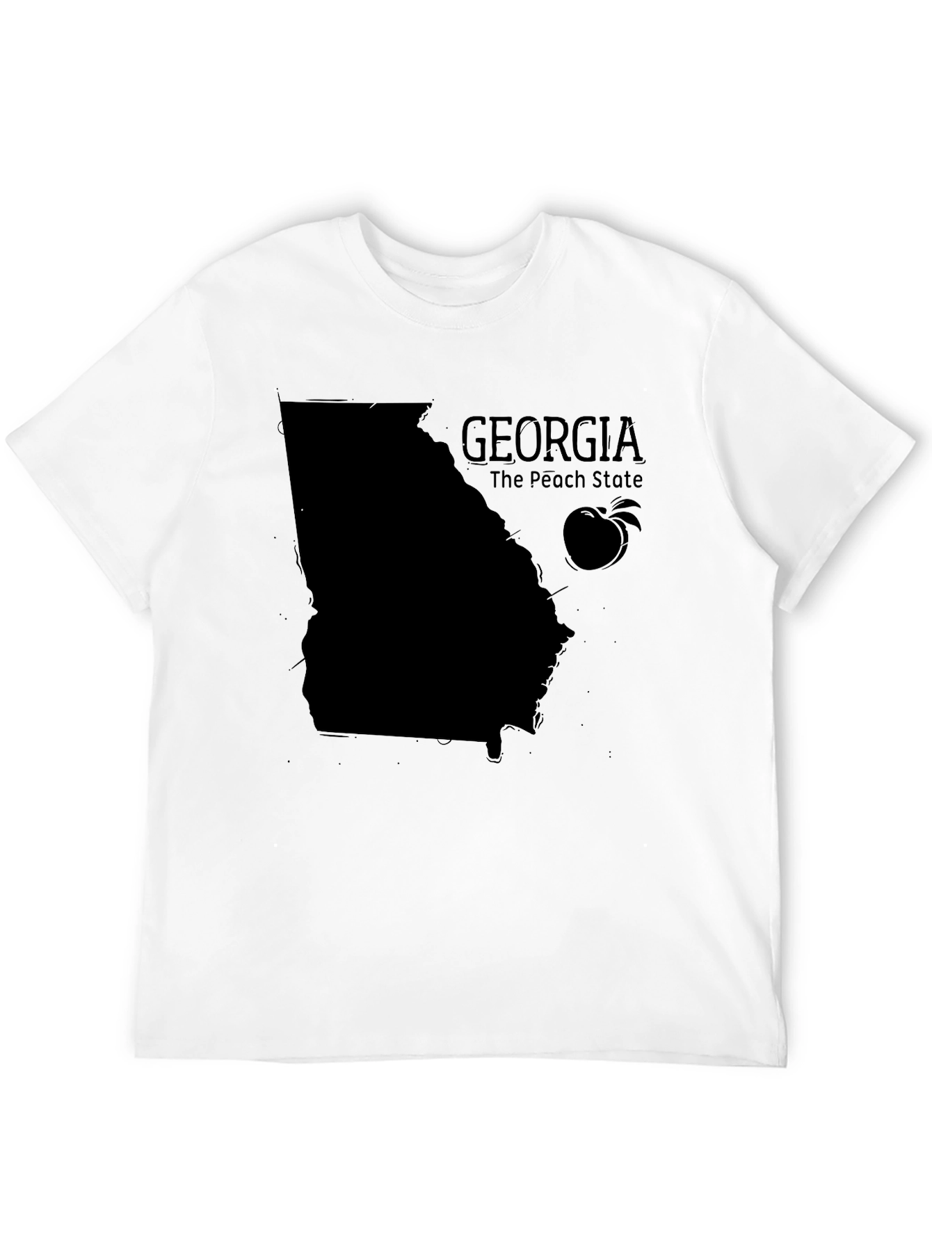 Georgia Peach State Black T-Shirt
