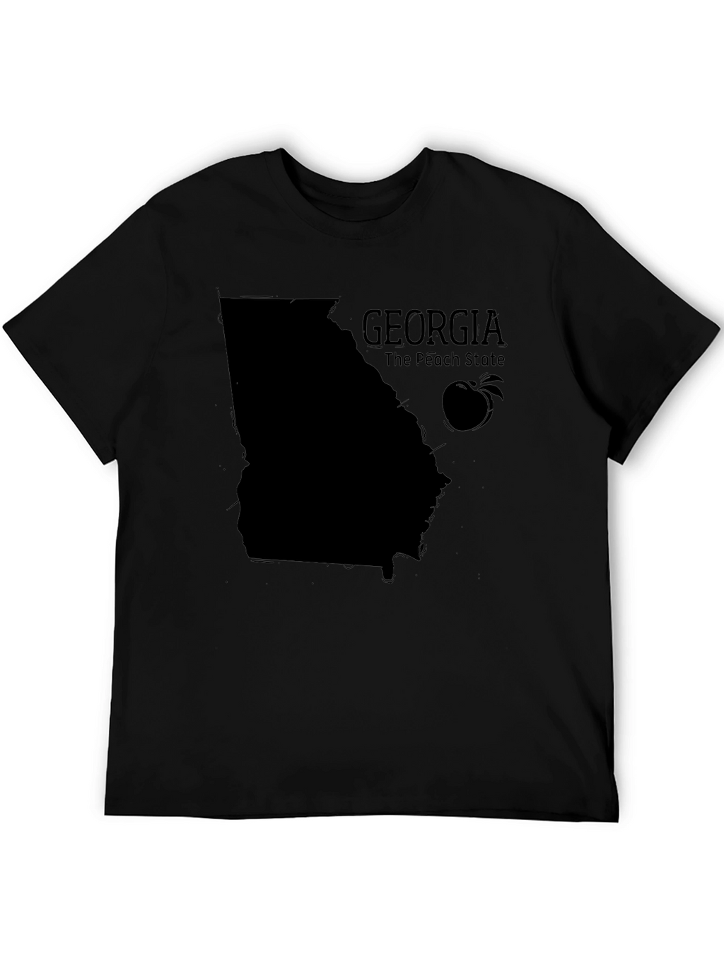 Georgia Peach State Black T-Shirt