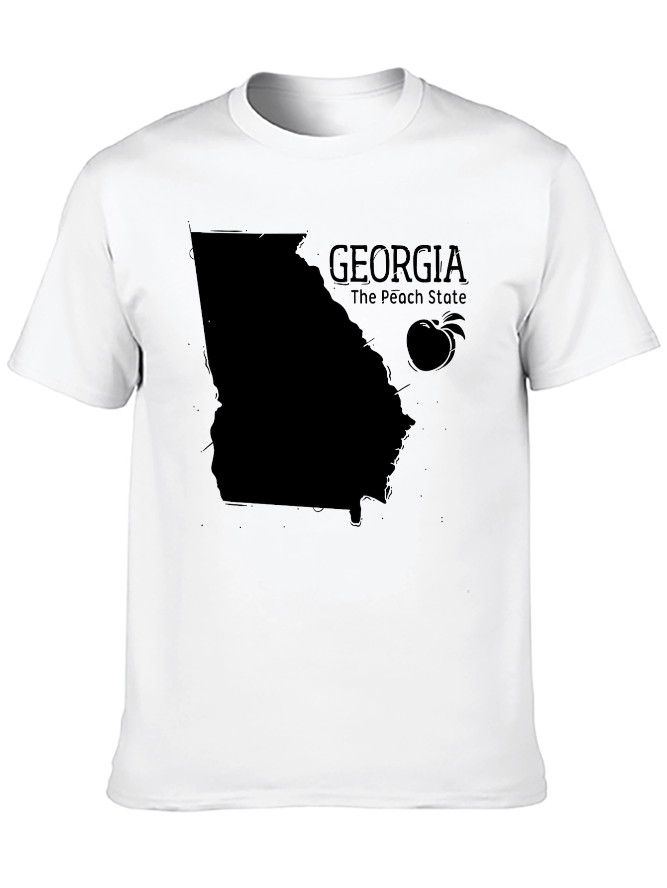 Georgia Peach State Black T-Shirt
