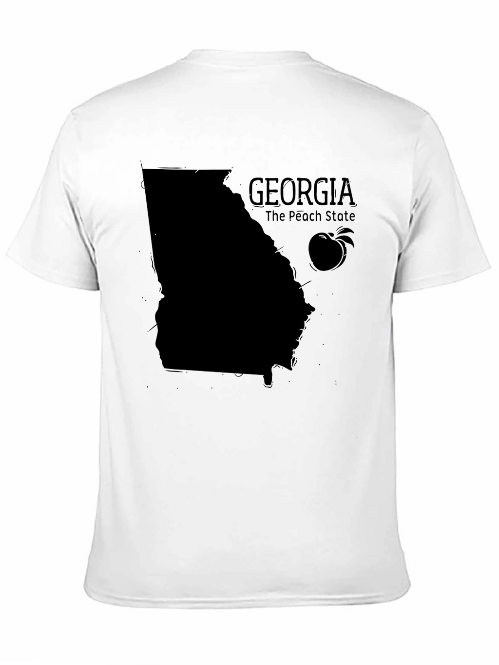 Georgia Peach State Black T-Shirt