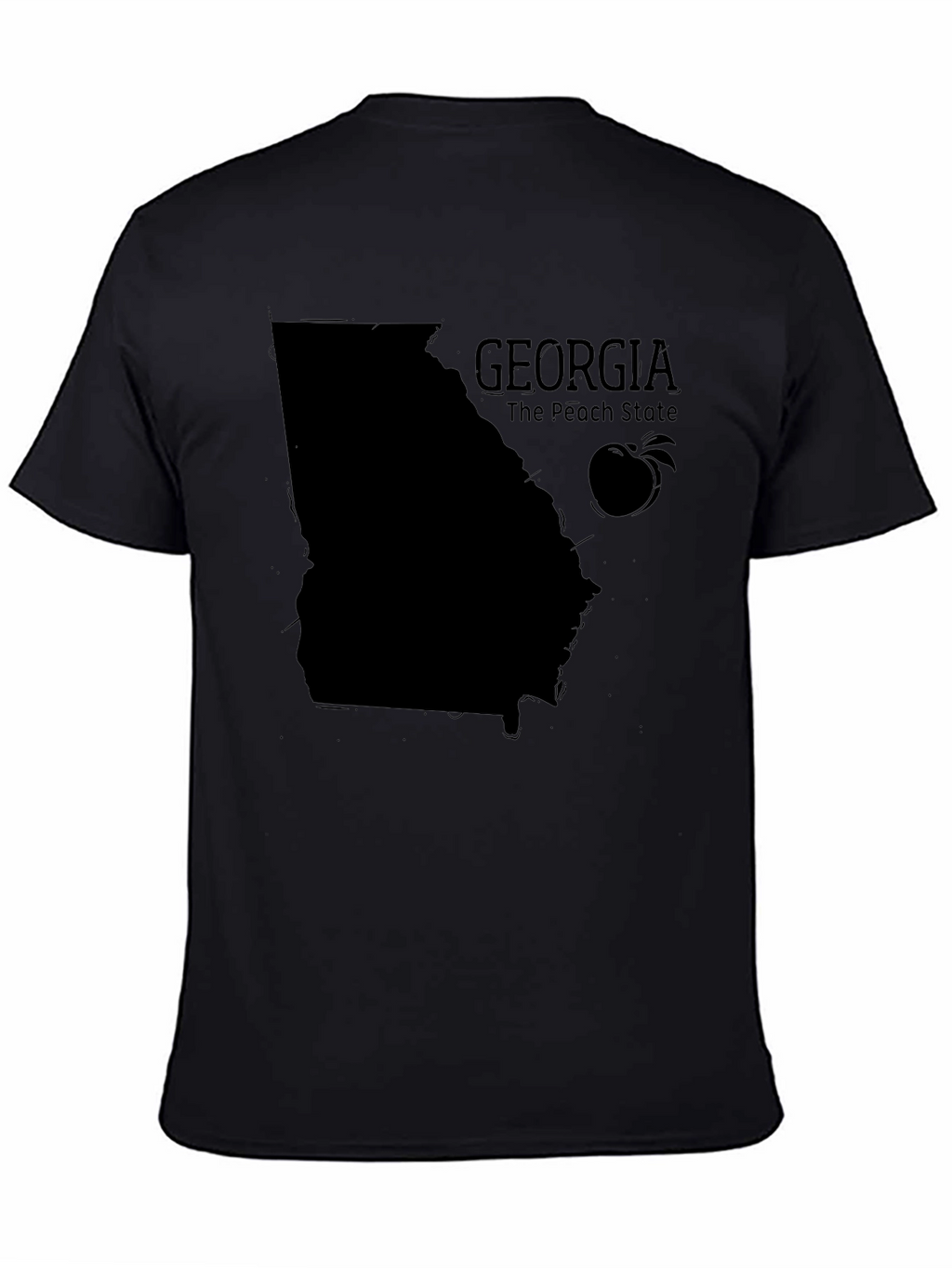 Georgia Peach State Black T-Shirt