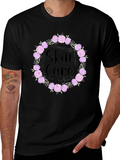 Skin Care Floral Wreath Graphic T-Shirt
