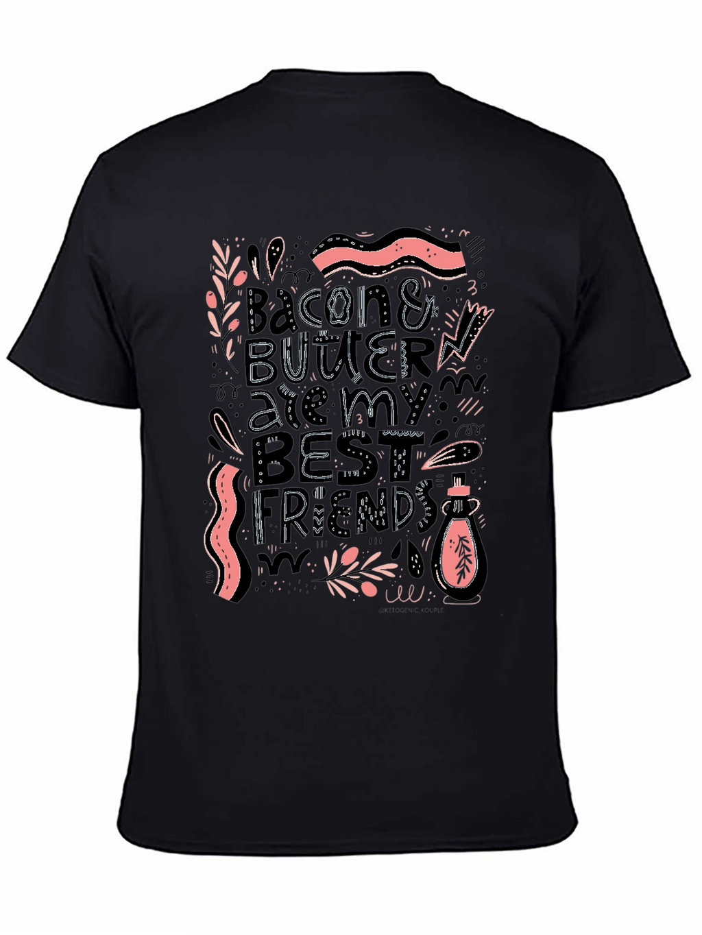 Bacon & Butter Best Friends Black Graphic Tee