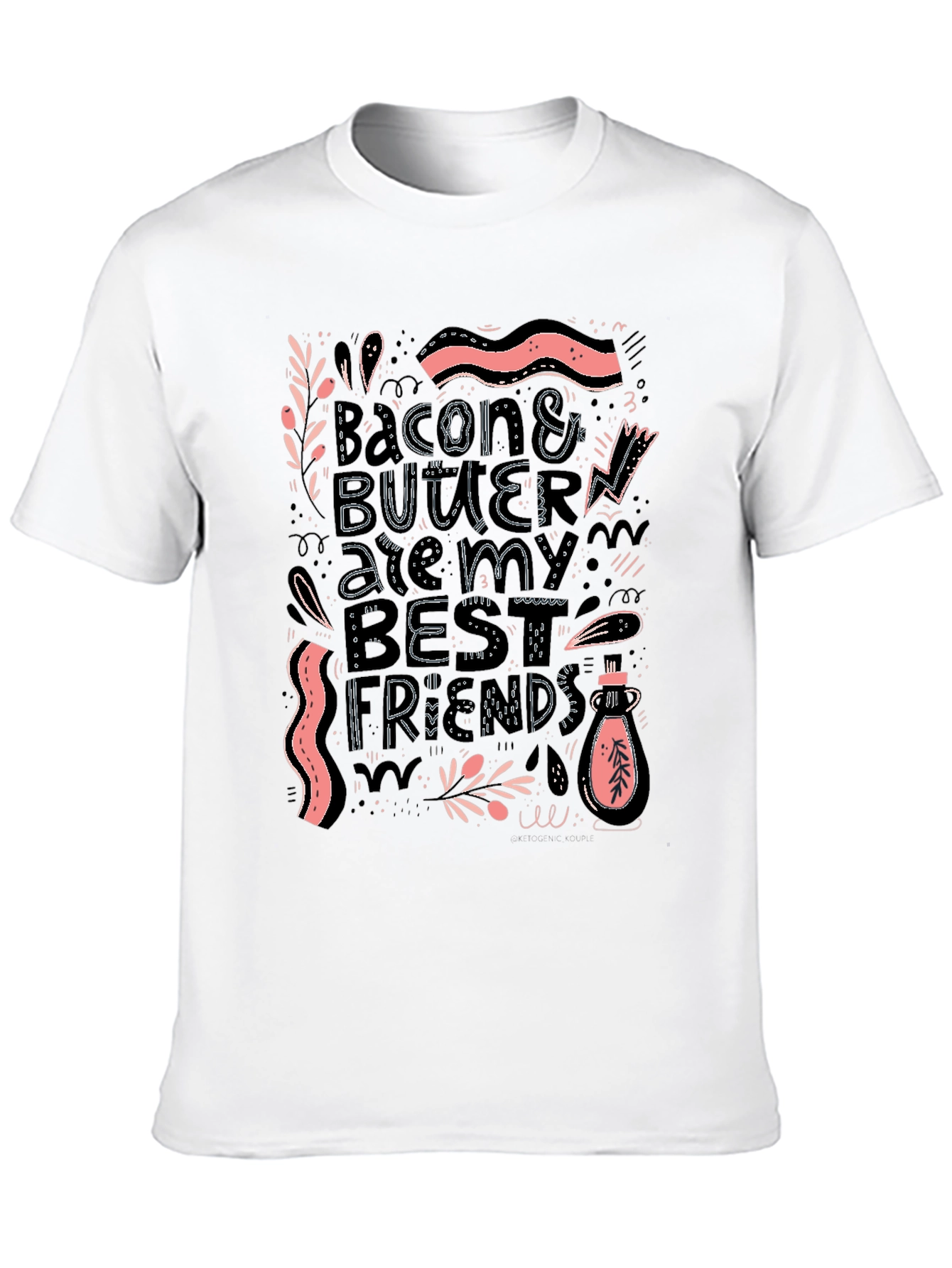 Bacon & Butter Best Friends Black Graphic Tee