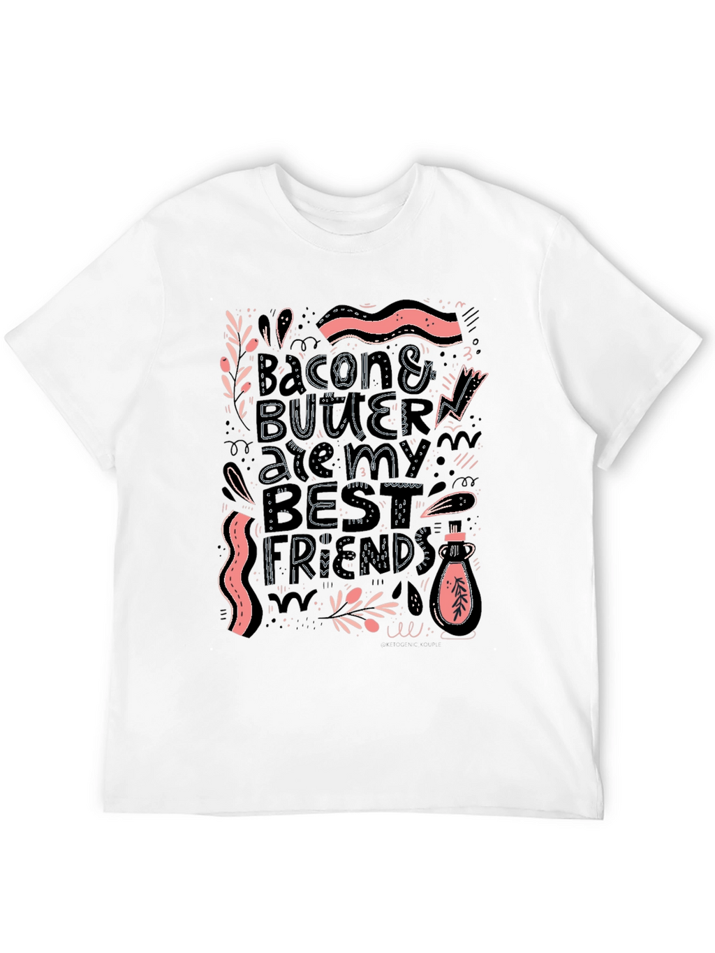 Bacon & Butter Best Friends Black Graphic Tee
