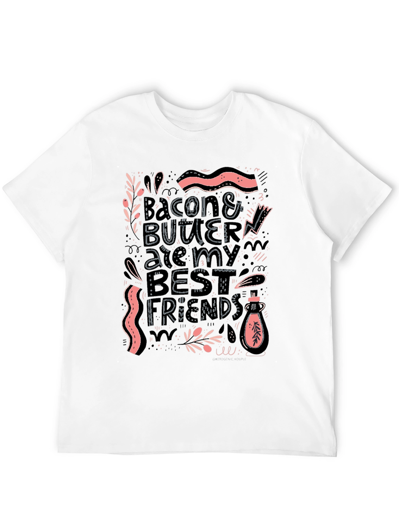 Bacon & Butter Best Friends Black Graphic Tee