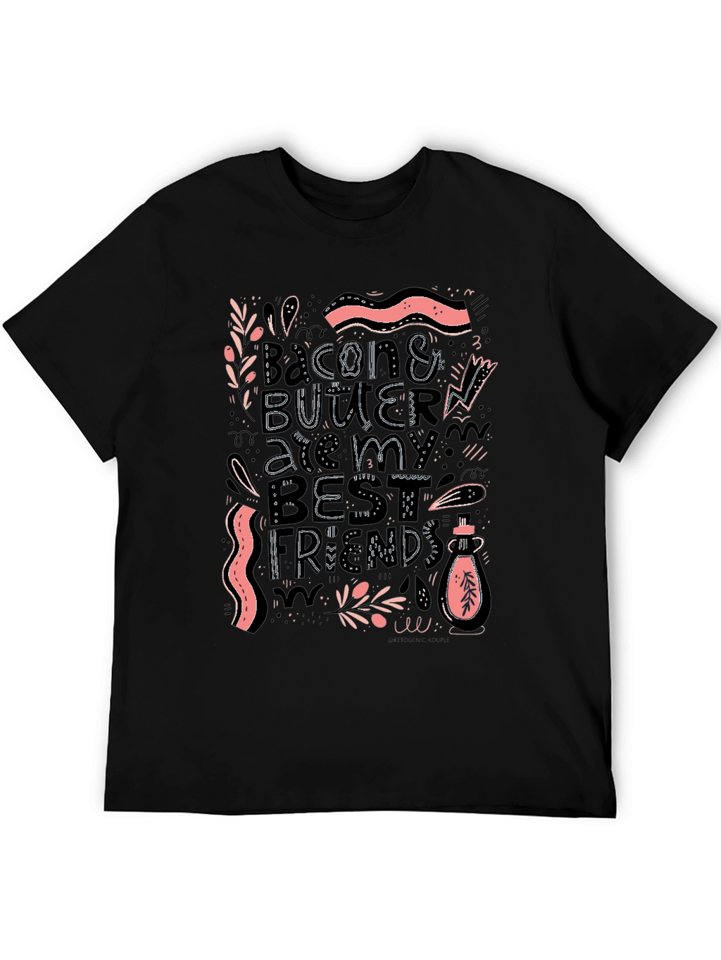 Bacon & Butter Best Friends Black Graphic Tee
