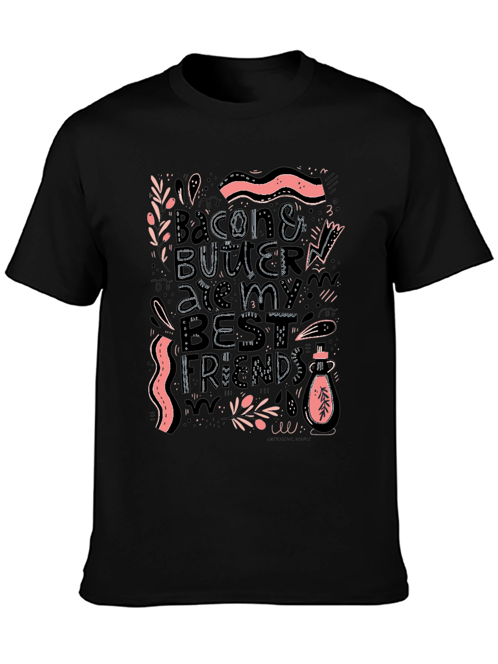 Bacon & Butter Best Friends Black Graphic Tee