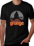 Grunge Guitarist Graphic T-Shirt - Retro Rock Style