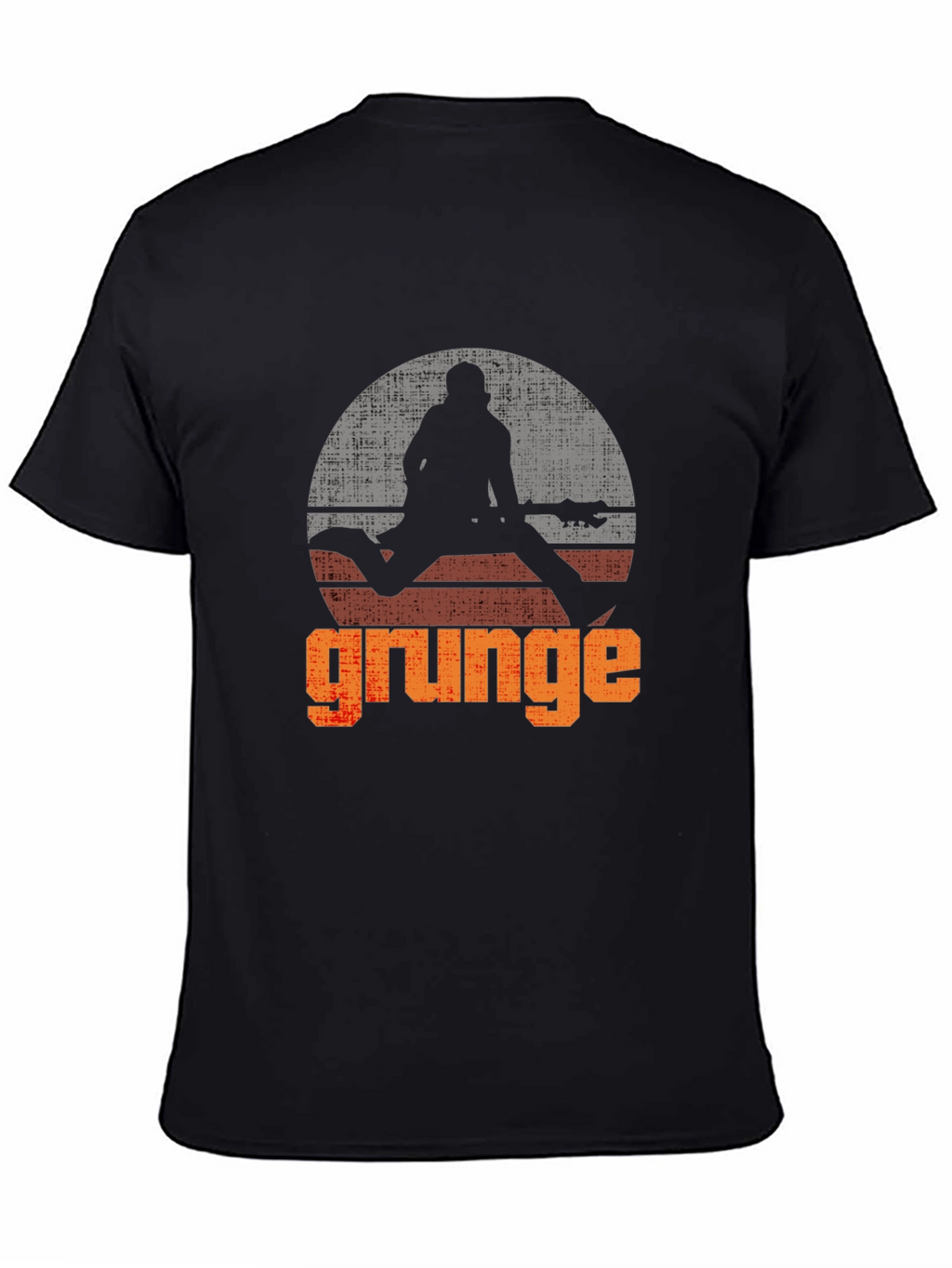 Grunge Guitarist Graphic T-Shirt - Retro Rock Style