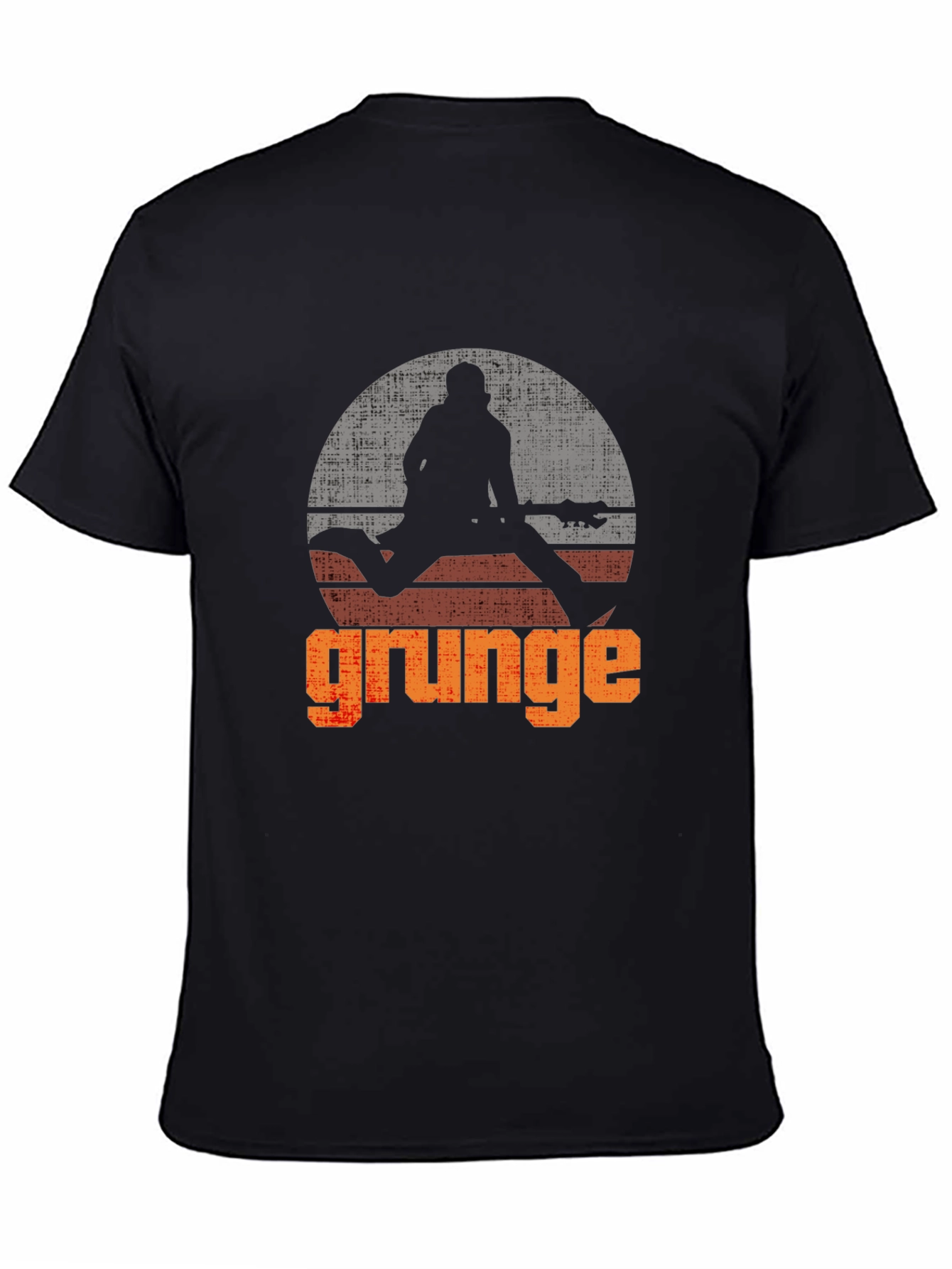 Grunge Guitarist Graphic T-Shirt - Retro Rock Style