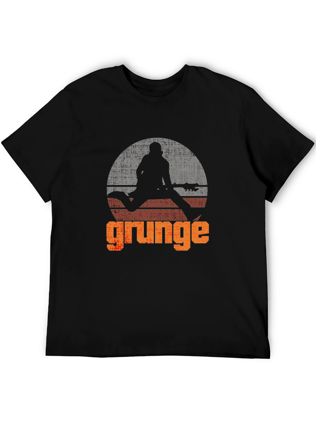 Grunge Guitarist Graphic T-Shirt - Retro Rock Style