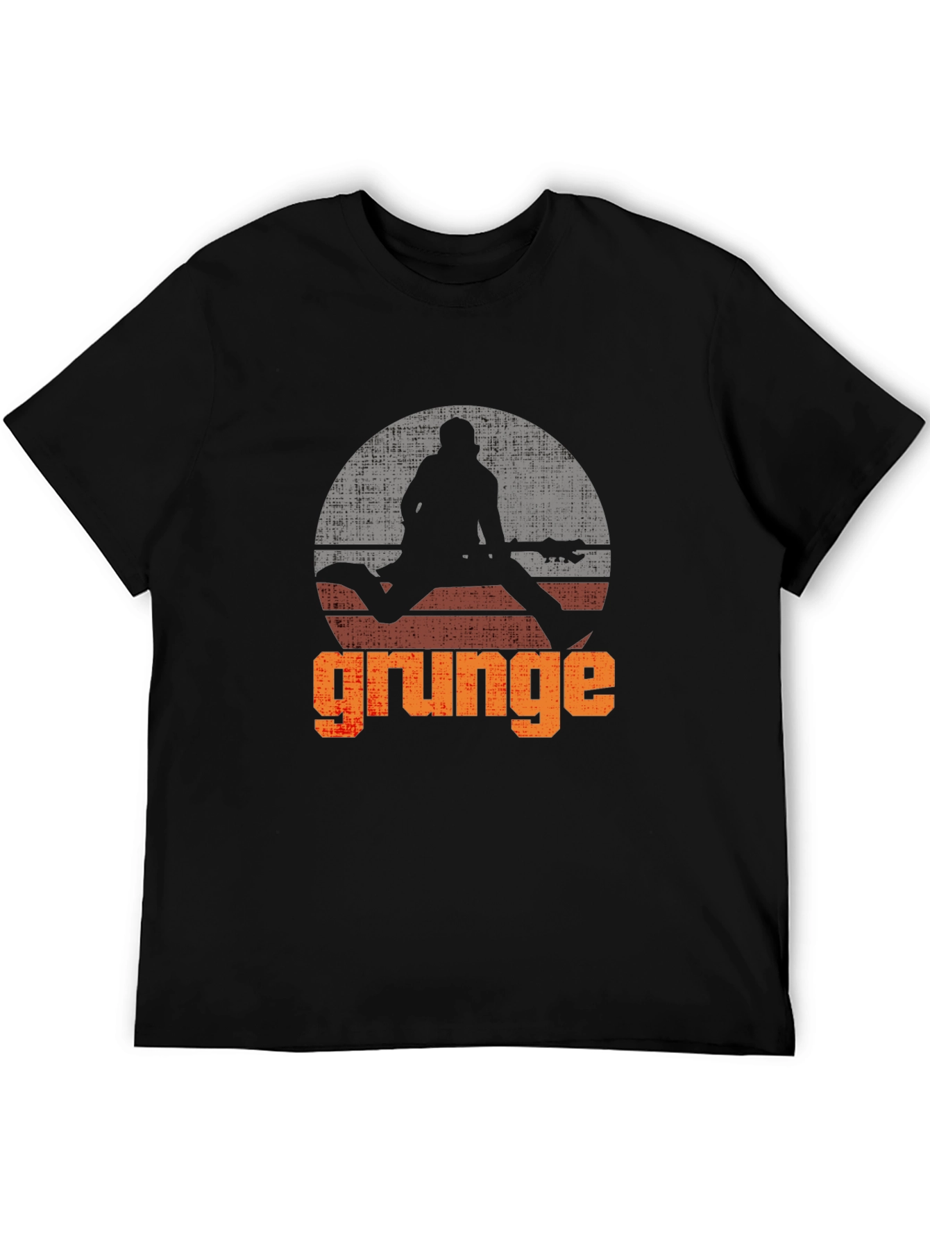 Grunge Guitarist Graphic T-Shirt - Retro Rock Style