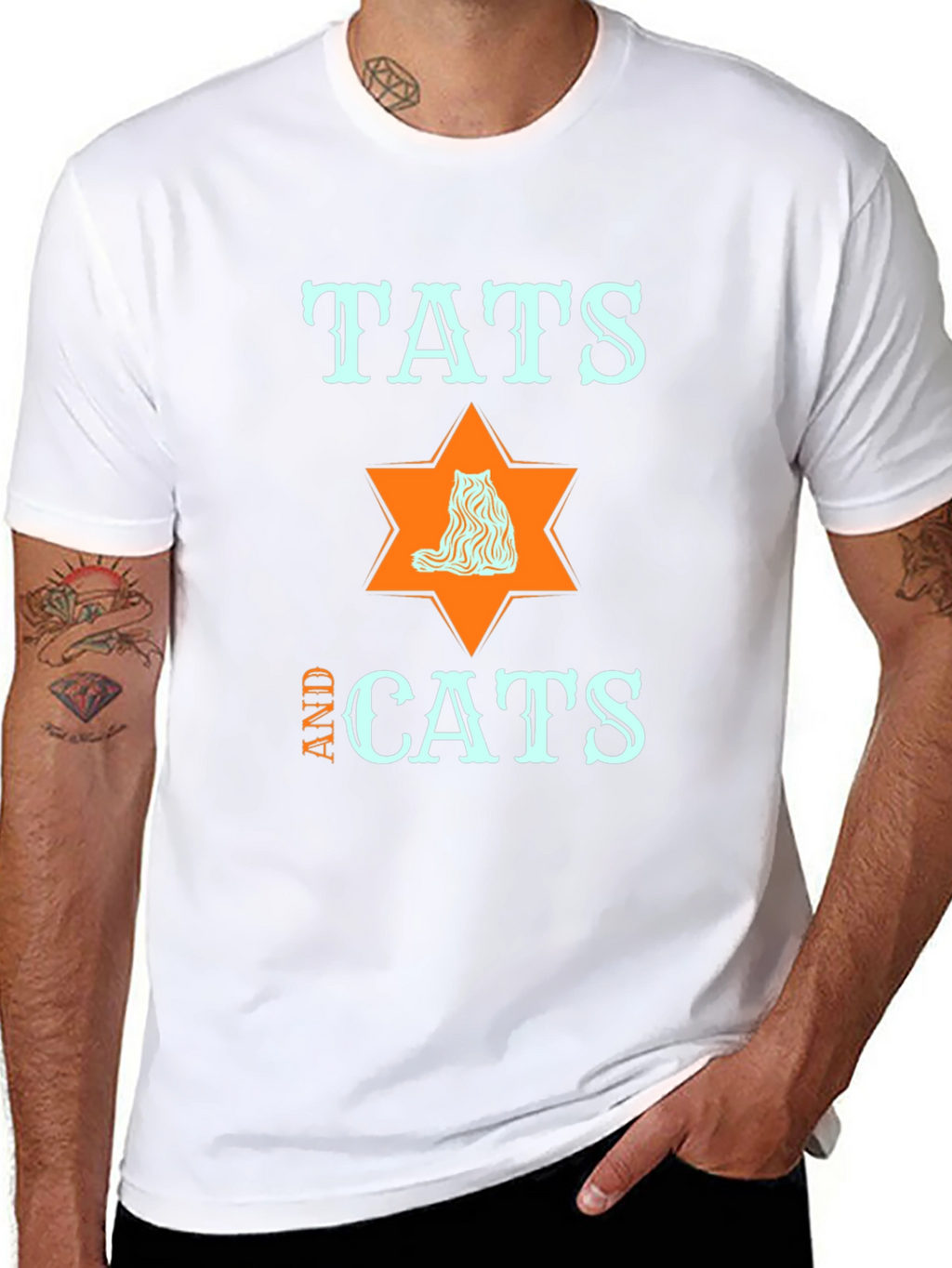 Tats and Cats Graphic T-Shirt